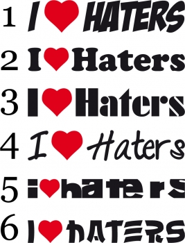 I love haters