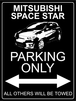 Mitsubishi Space Star Parking Only - Aluschild