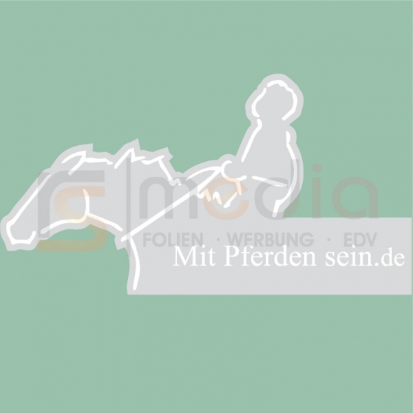 Digitaldruck: Mit Pferden sein (mit Reiter)